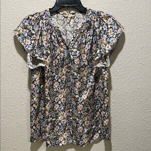 Rebecca Taylor Multicolor Floral Blouse